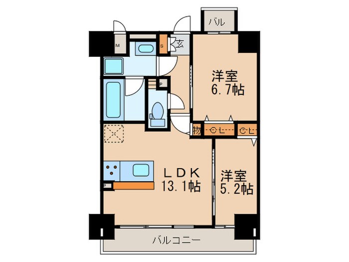 コンフォ－ト城西の物件間取画像