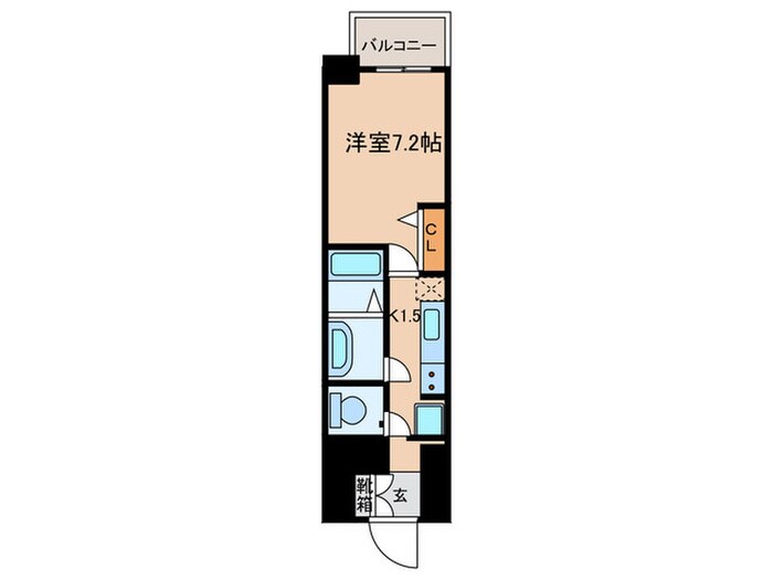 ﾌﾟﾚｻﾝｽ丸の内ｱﾃﾞﾙ(1205)の物件間取画像