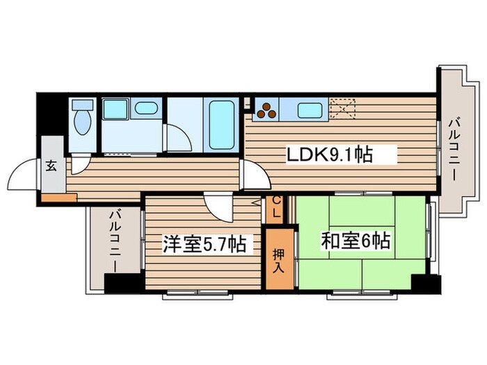 エルグランデ栄（７０３）の物件間取画像