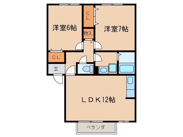 リビオ ミズノの物件間取画像