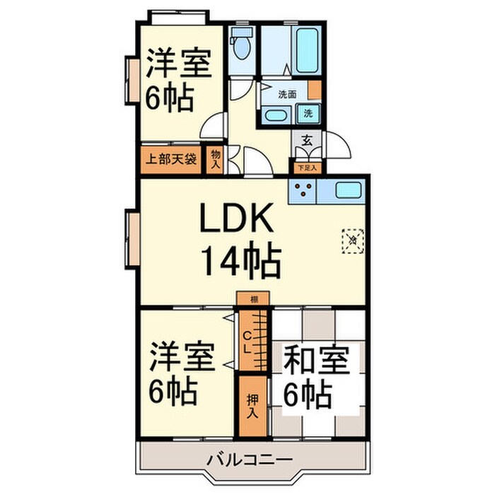 一社デューゼの物件間取画像