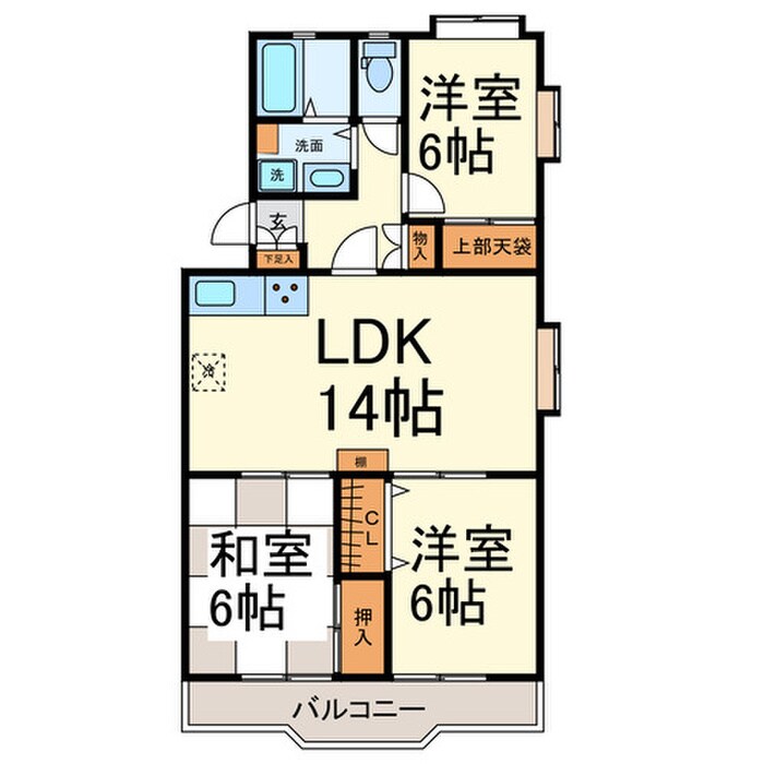 一社デューゼの物件間取画像