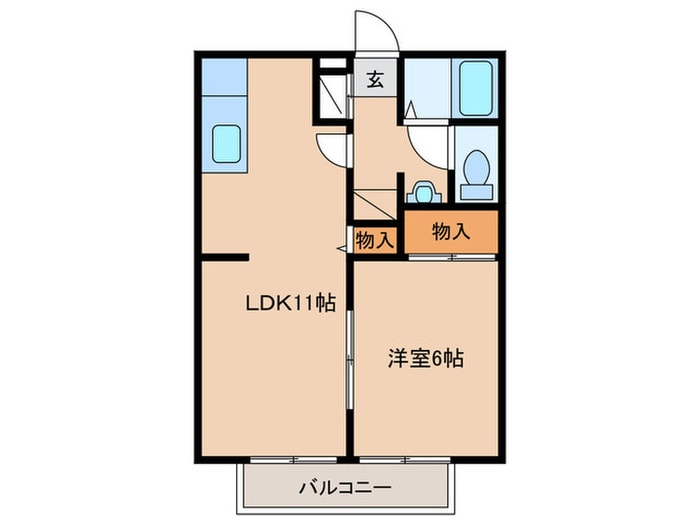 ﾒｿﾞﾝ　ﾄﾞ　ﾃﾞﾕ－の物件間取画像