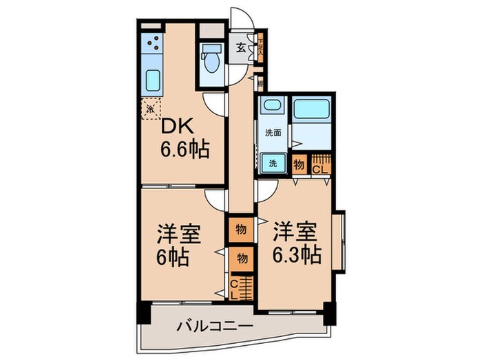 ベルメゾン花筐の物件間取画像