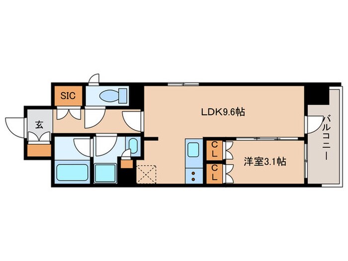 ｵｰﾊﾟｽﾚｼﾞﾃﾞﾝｽ名古屋ｽﾃｰｼｮﾝ(706)の物件間取画像