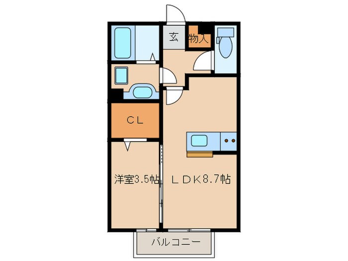 ボナール・Ｋの物件間取画像