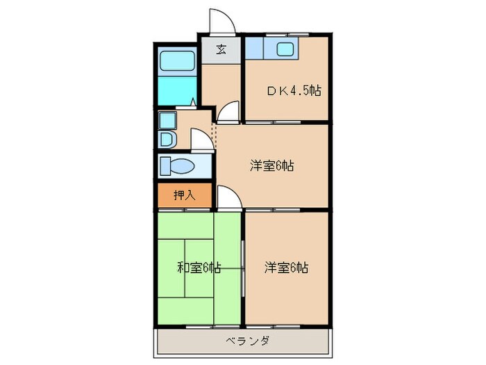 ミナミブル－タウン光与の物件間取画像
