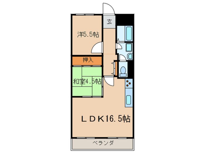 赤城パ－クマンションの物件間取画像