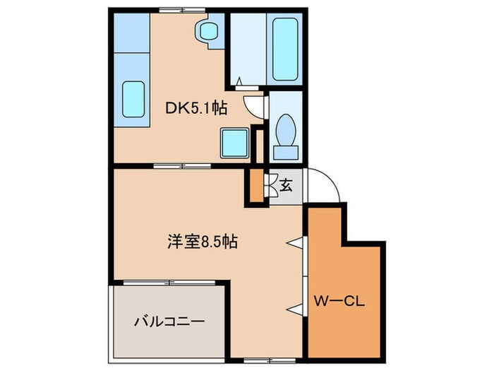 ファティリティ稲沢3号棟の物件間取画像