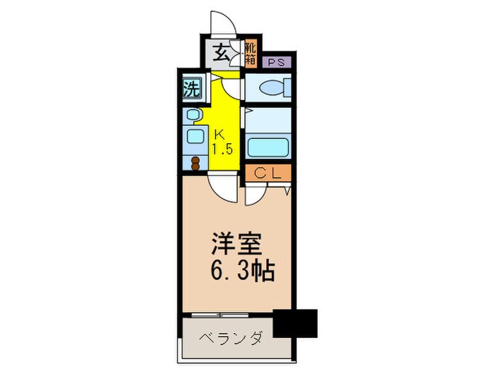 ﾌﾟﾚｻﾝｽ大須観音駅前ｻｸｼｰﾄﾞ(506)の物件間取画像