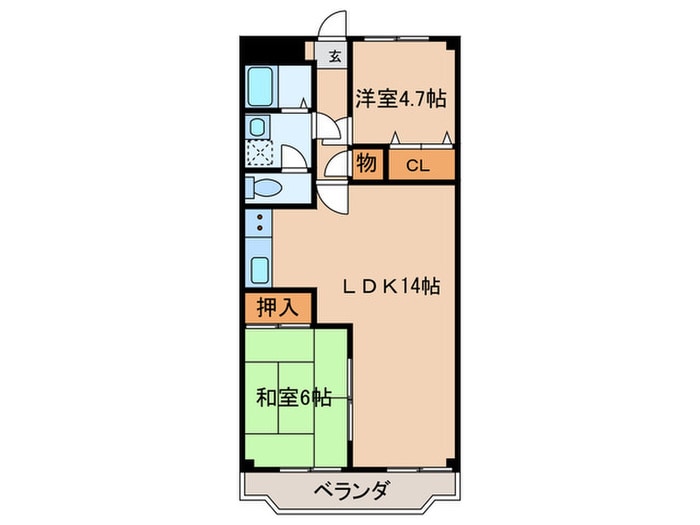 メゾン山木の物件間取画像