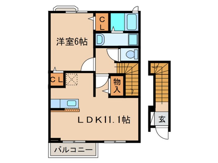 ラリュール Ⅱの物件間取画像