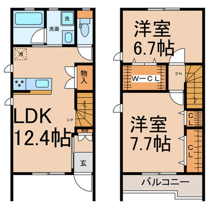 シティアジマ B棟の物件間取画像