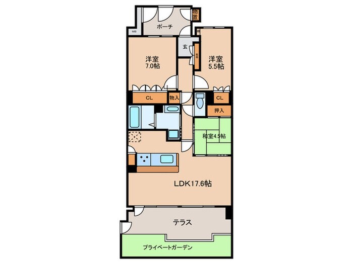 モアグレース今伊勢駅前Ⅱ(102)の物件間取画像