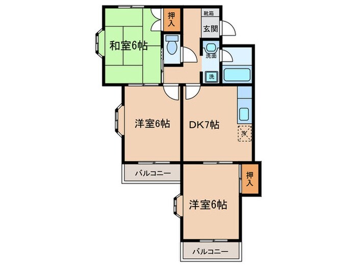 寺山パークハイツの物件間取画像