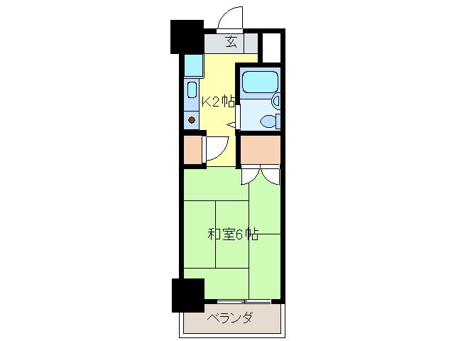 露橋ロイヤルハイツの物件間取画像