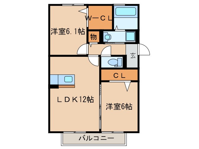 ヴィヴァン白壁の物件間取画像