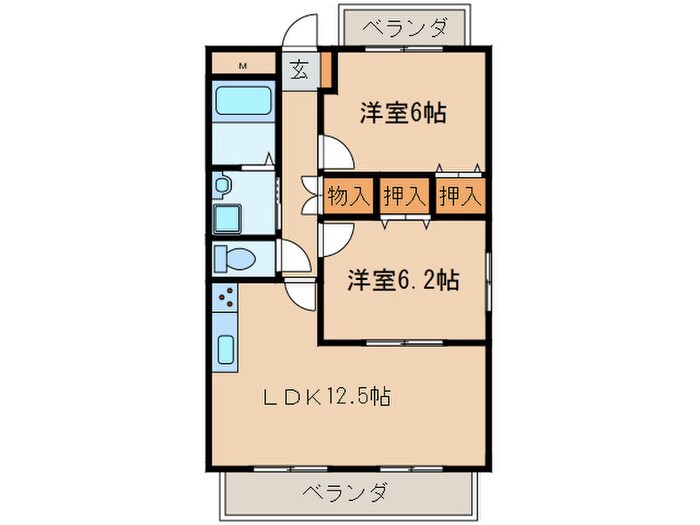 ライヒフロイデの物件間取画像