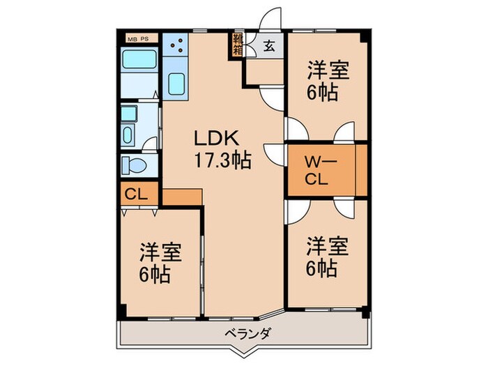 ハイムビ－オ－ルの物件間取画像