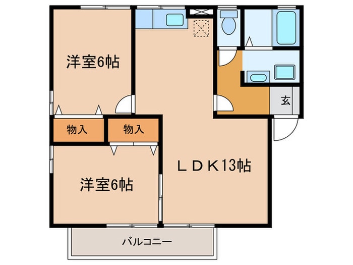 サンビレッジの物件間取画像