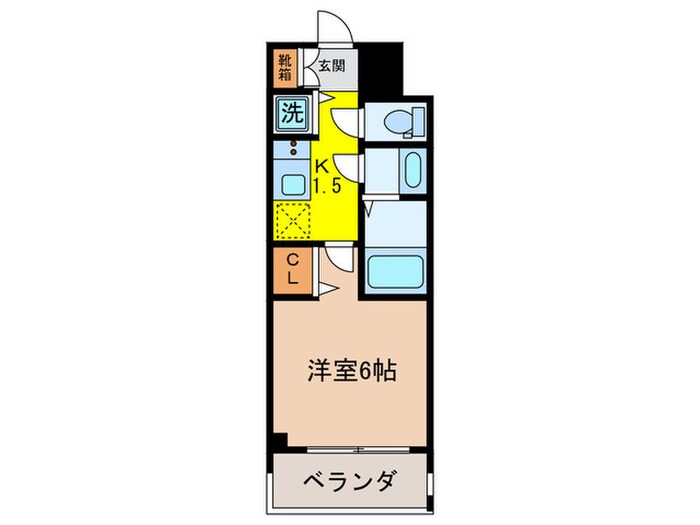 ﾌﾟﾚｻﾝｽ丸の内城雅(1404)の物件間取画像