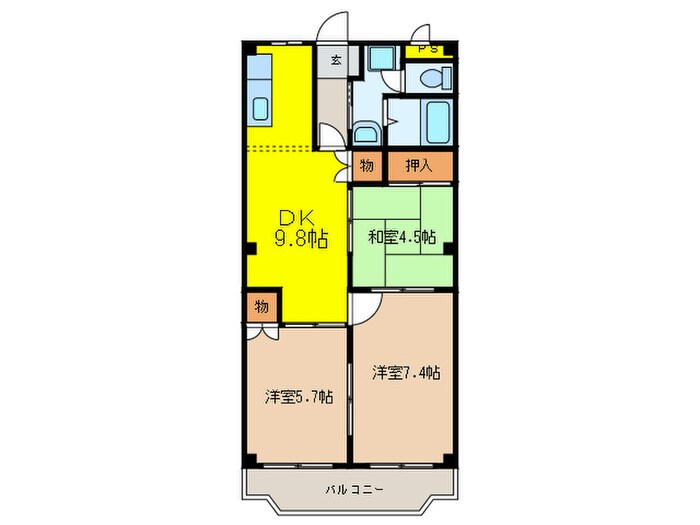 フォ－シ－ズンの物件間取画像