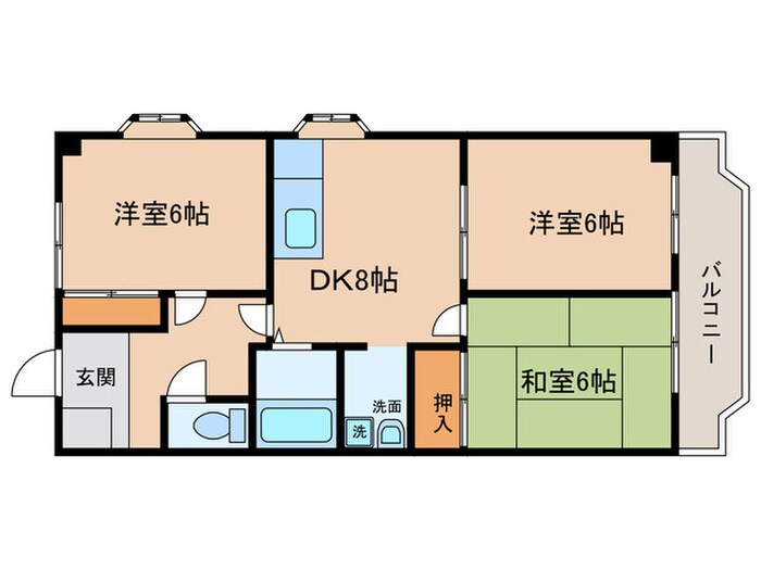 シャインハイツ入場の物件間取画像