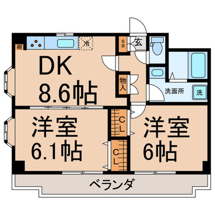 メゾン幅下の物件間取画像