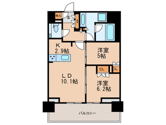 ﾌﾟﾗｳﾄﾞﾀﾜｰ名古屋丸の内(404)の物件間取画像