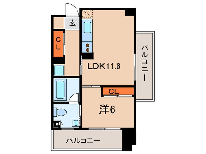 白川公園パークマンションの物件間取画像