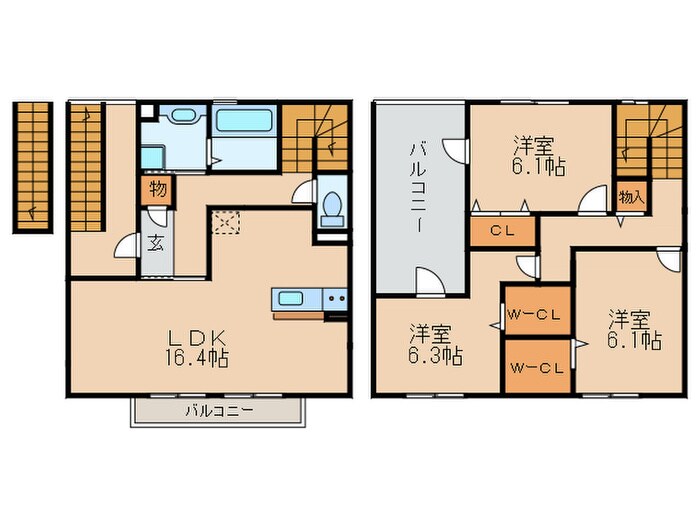 カーサ ｄａ ソルチの物件間取画像