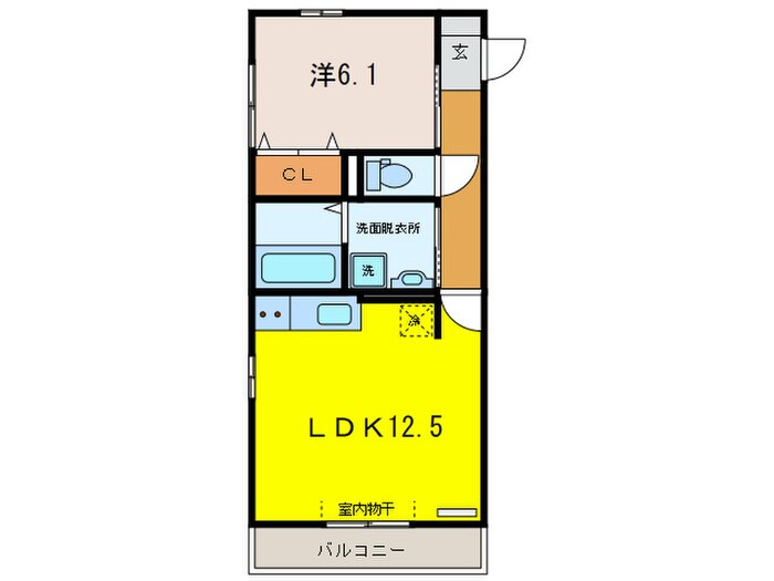 ラフィネ横山　Ｂ棟の物件間取画像