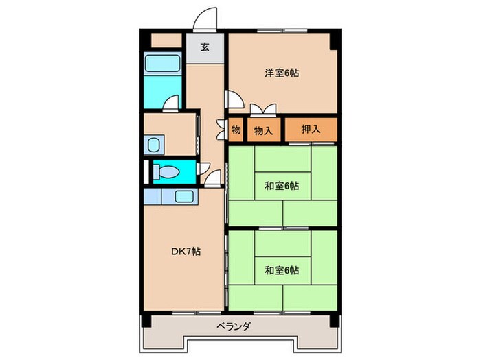 成瀬ハイツ　２の物件間取画像