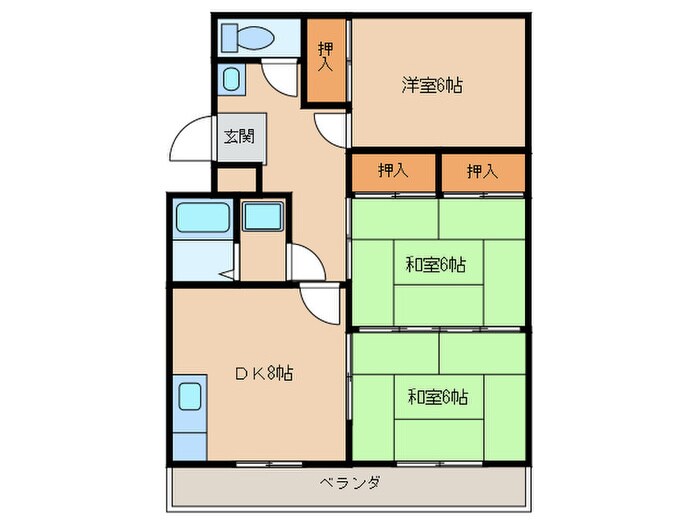 コ－ポ相生の物件間取画像