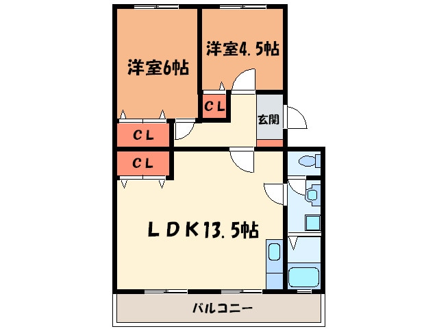 コーポ三立の物件間取画像