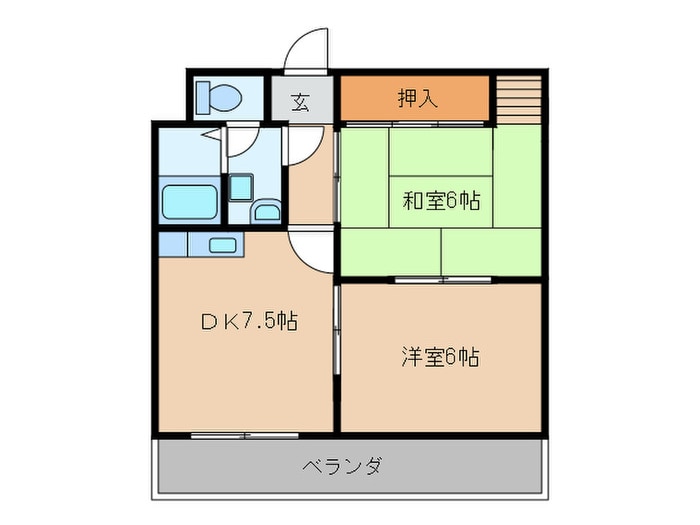 マンションミタニの物件間取画像