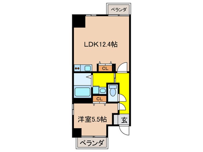 レジディア久屋大通Ⅱの物件間取画像