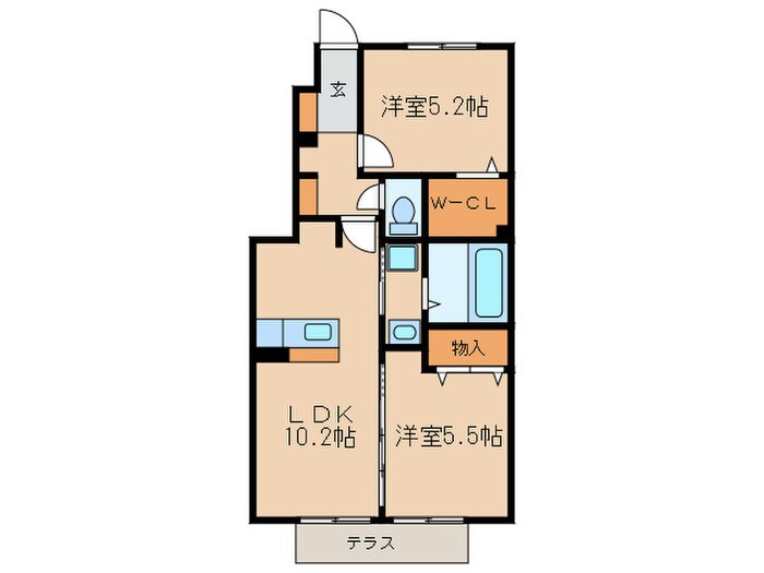 ヴィラ宿跡の物件間取画像