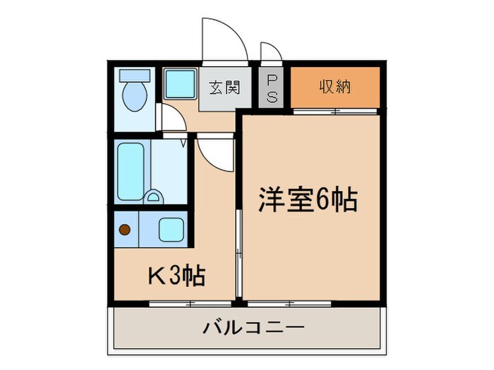 スカイコート月見の物件間取画像