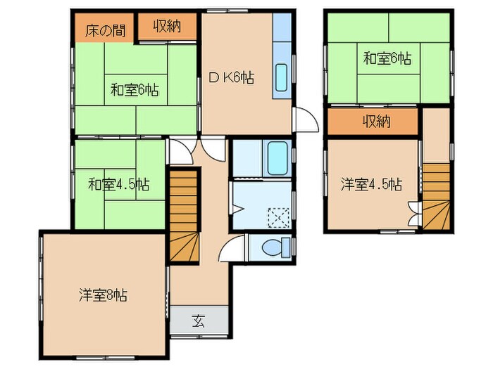 大島町貸家の物件間取画像