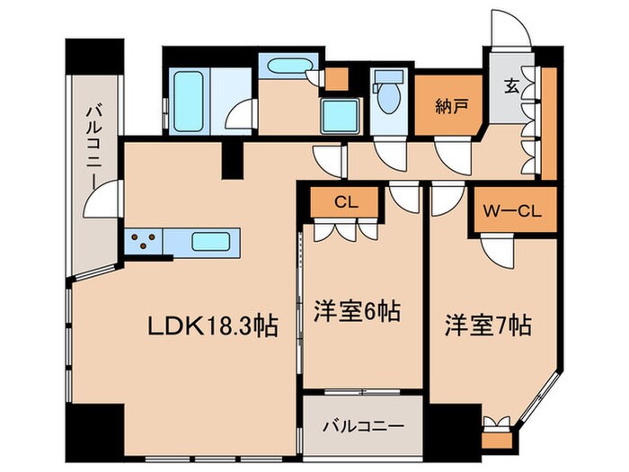 ﾌﾟﾗｳﾄﾞﾀﾜｰ名古屋丸の内Sta.Marksの物件間取画像