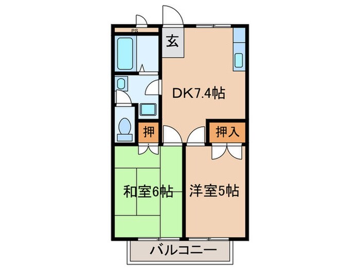 レジデンス栗島の物件間取画像