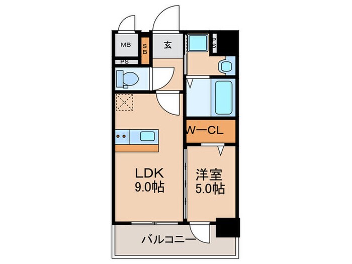 ﾃﾞｨｱﾚｲｼｬｽ矢場町(1405)の物件間取画像