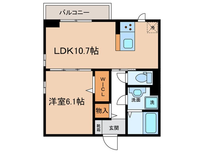 メゾンクレセントⅡ八田の物件間取画像