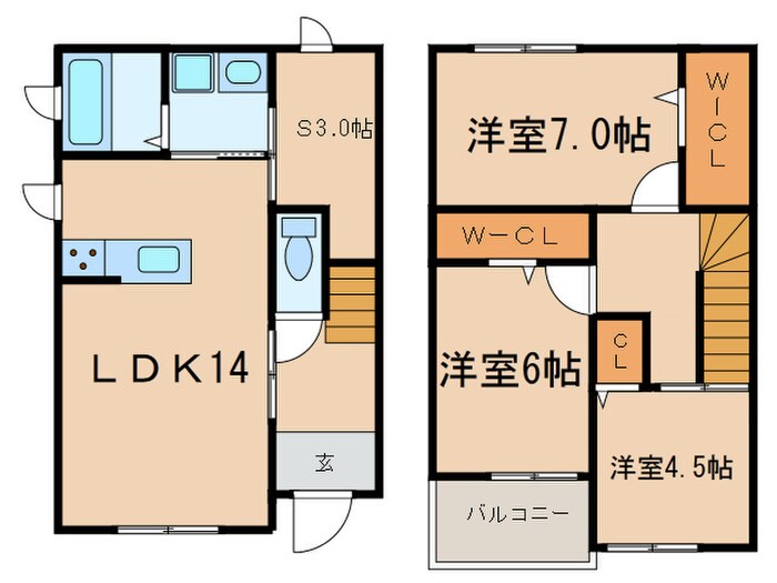 如意２丁目ｺﾀﾞﾃｯｸｽⅤ　Ｂ棟の物件間取画像
