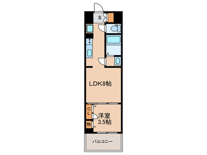 ﾌｧｽﾃｰﾄ名古屋駅前ｱﾙﾃｨｽ(408)の物件間取画像