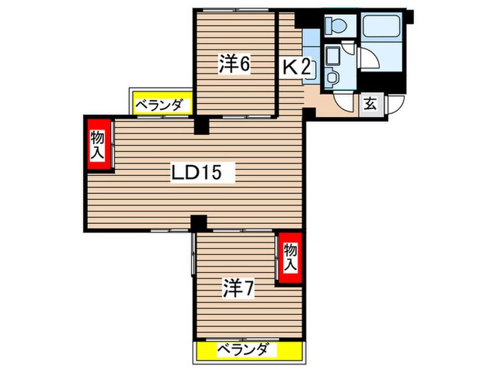 八事ハイツの物件間取画像