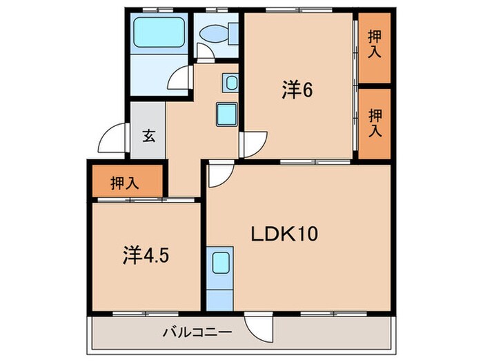 寺田コ－ポの物件間取画像
