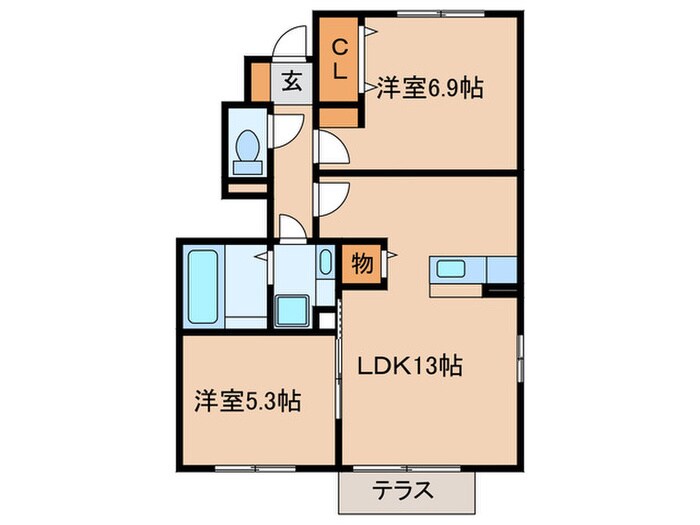 オンディーヌの物件間取画像