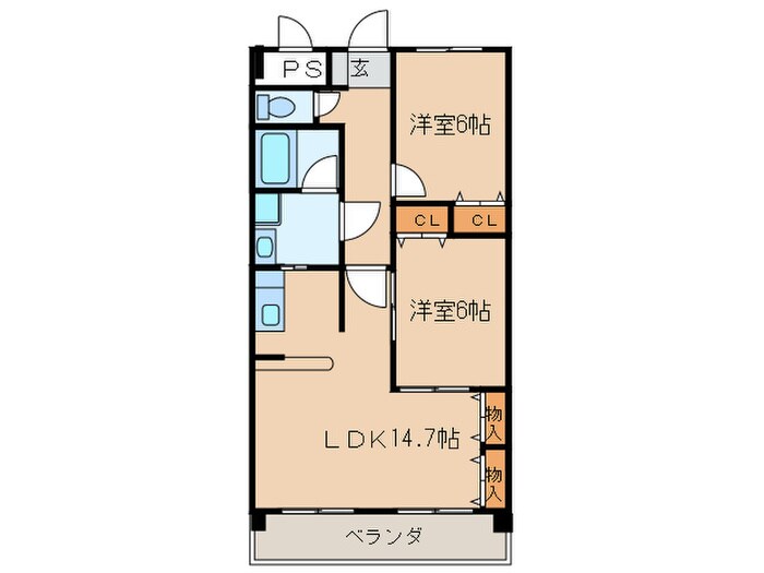 カシ－タス城下の物件間取画像